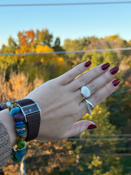 Recycled Glass Bead Bracelet - Fall Collection
