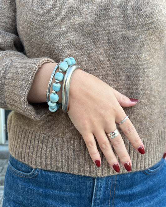 Recycled Glass Bead Bracelet - Fall Collection