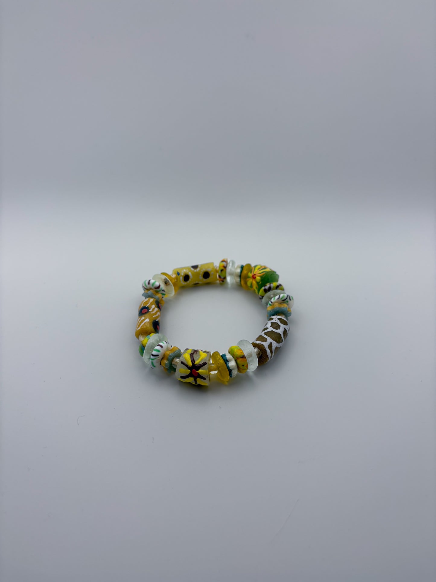 Hand Painted Bead Bracelet