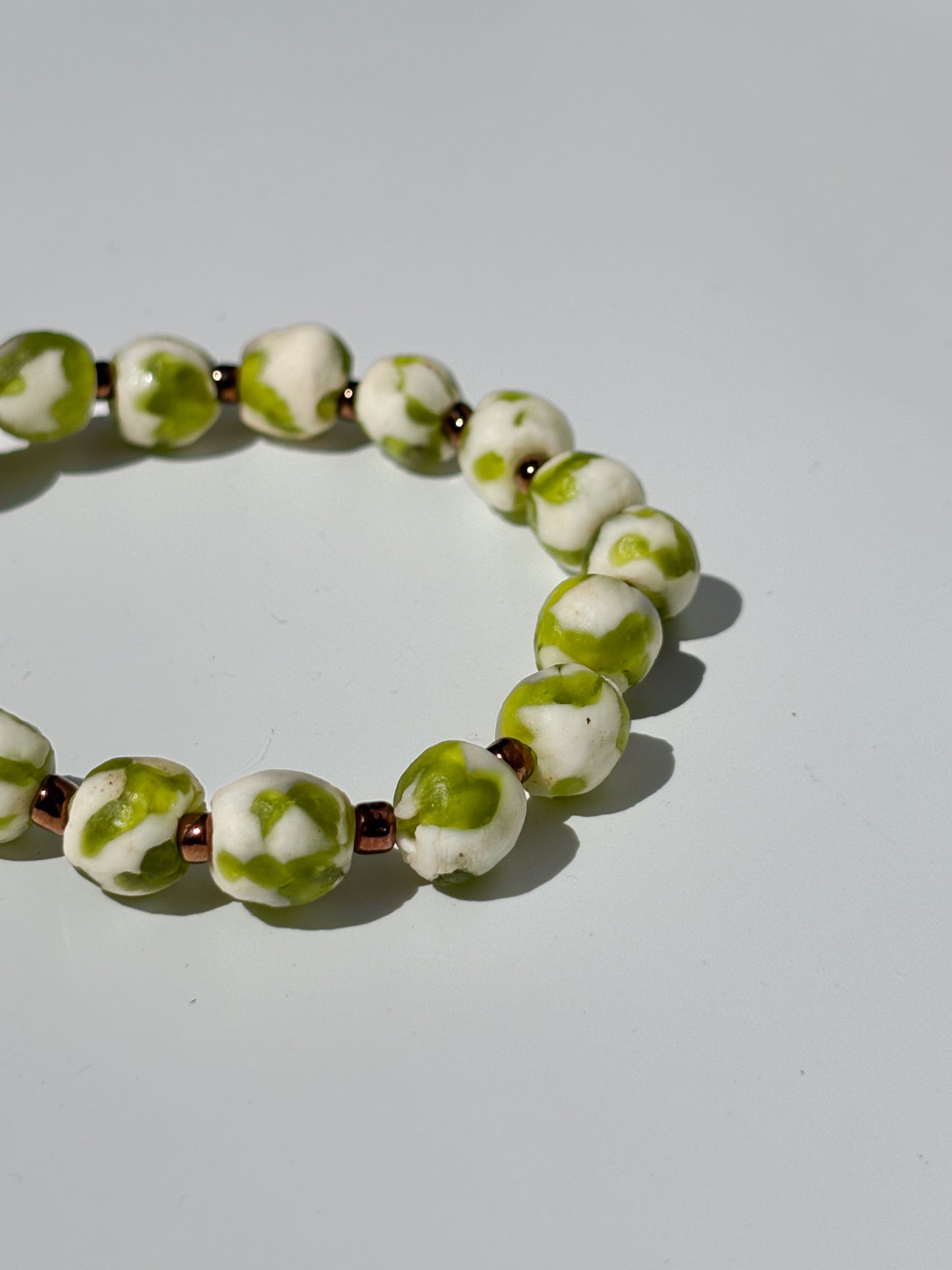 Recycled Glass Bead Bracelet