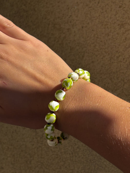 Recycled Glass Bead Bracelet