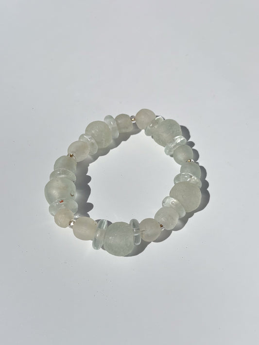 Recycled Glass Bead Bracelet