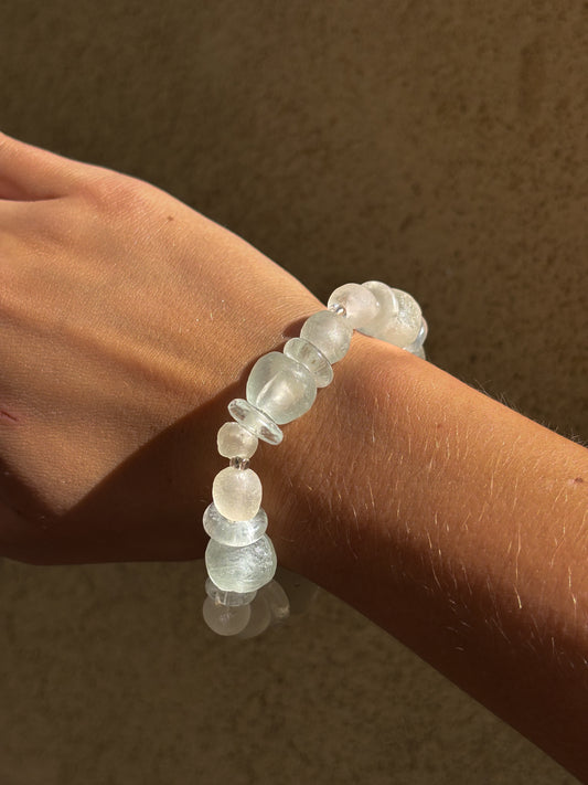 Recycled Glass Bead Bracelet