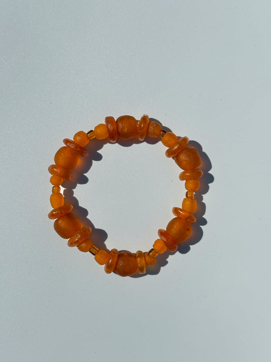 Recycled Glass Bead Bracelet