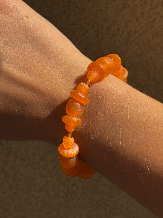 Recycled Glass Bead Bracelet