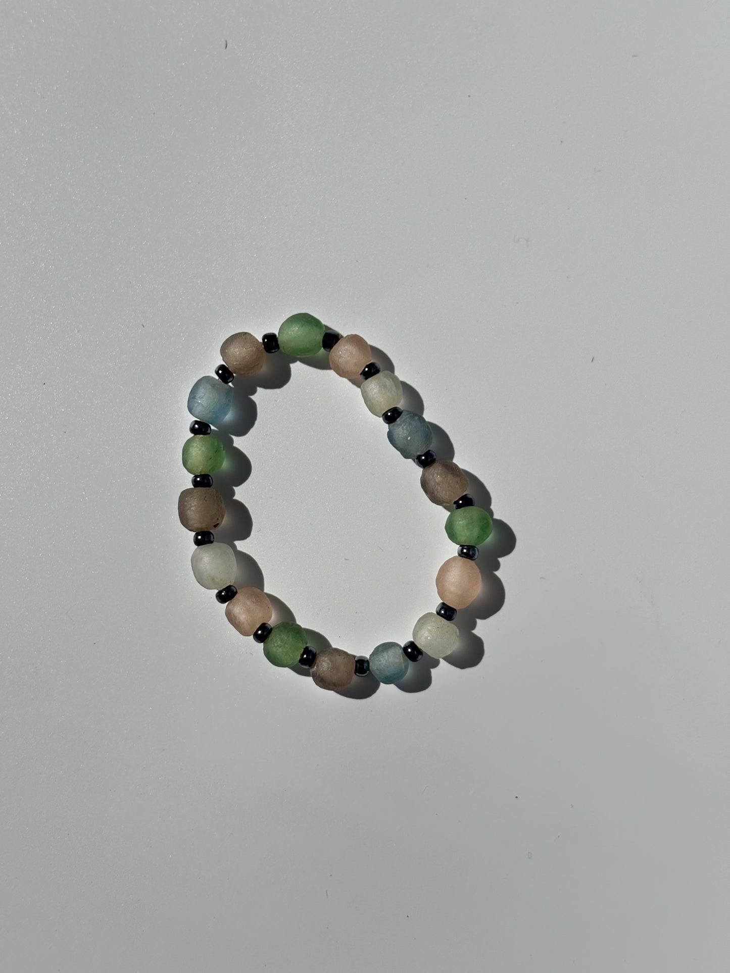 Recycled Glass Bead Bracelet